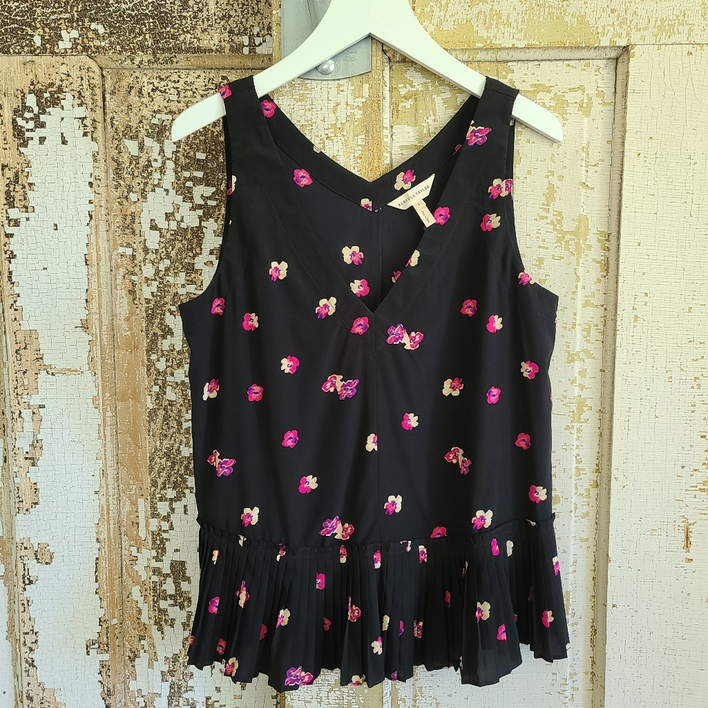 Rebecca Taylor "Floriana" Silk Tank Sz 2